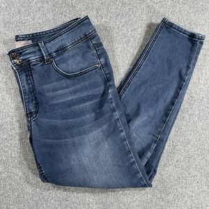Melissa McCarthy Seven7 Classic Jeans Women Size 14 Blue‎ Denim Leggings Stretch